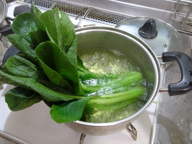 japanese-mustard-spinach-shimeji-shiradashi-boiled